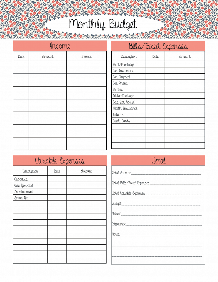 Free Simple Monthly Budget Template from wisedollarmom.com