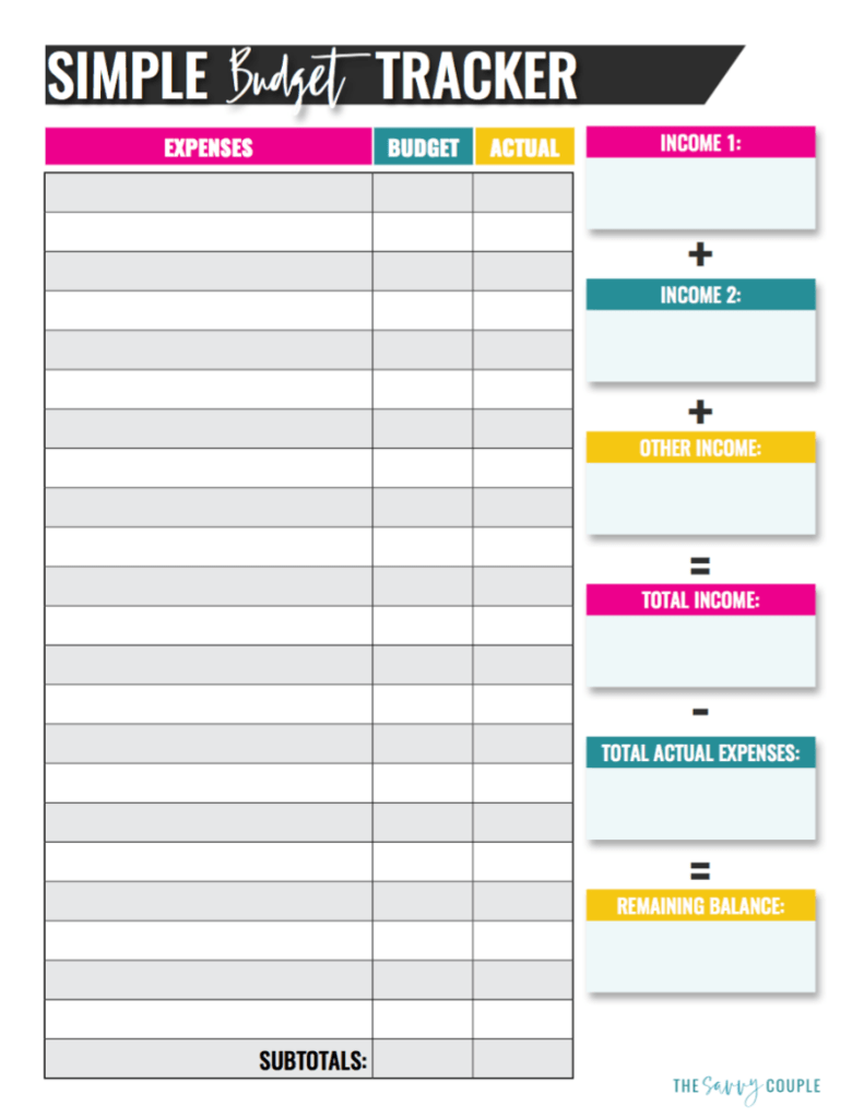 13 Gorgeous Free Printable Budget Templates To Rock Your Family Finances Wise Dollar Mom